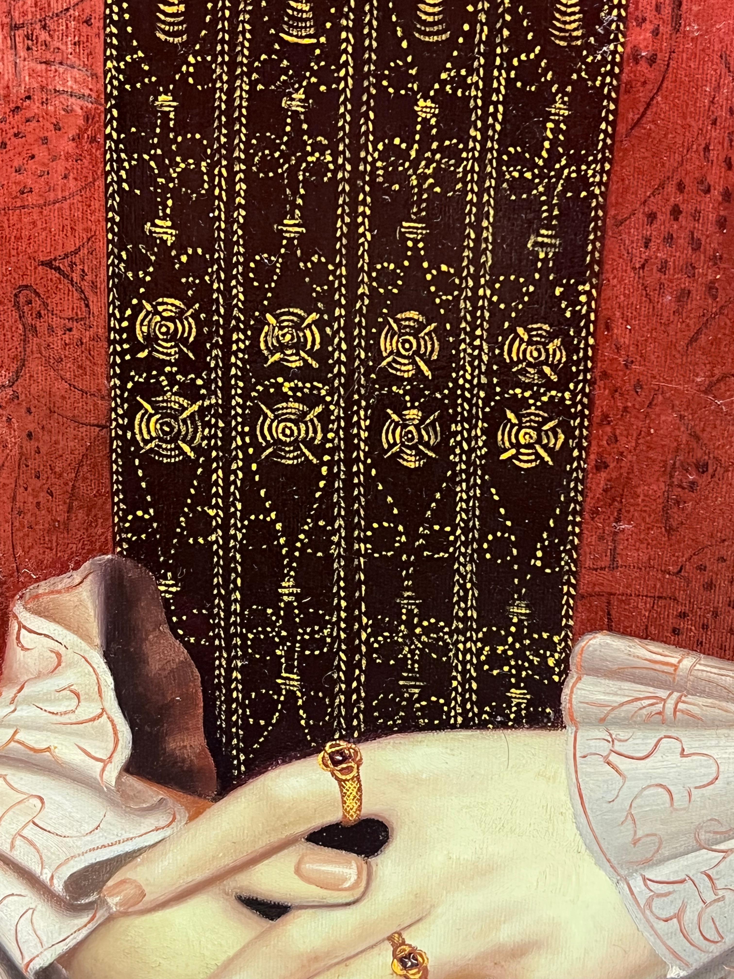 Feines britisches gerahmtes Ölgemälde von Catherine Parr Henry VIII.'s Wife, gerahmtes Porträt im Angebot 2