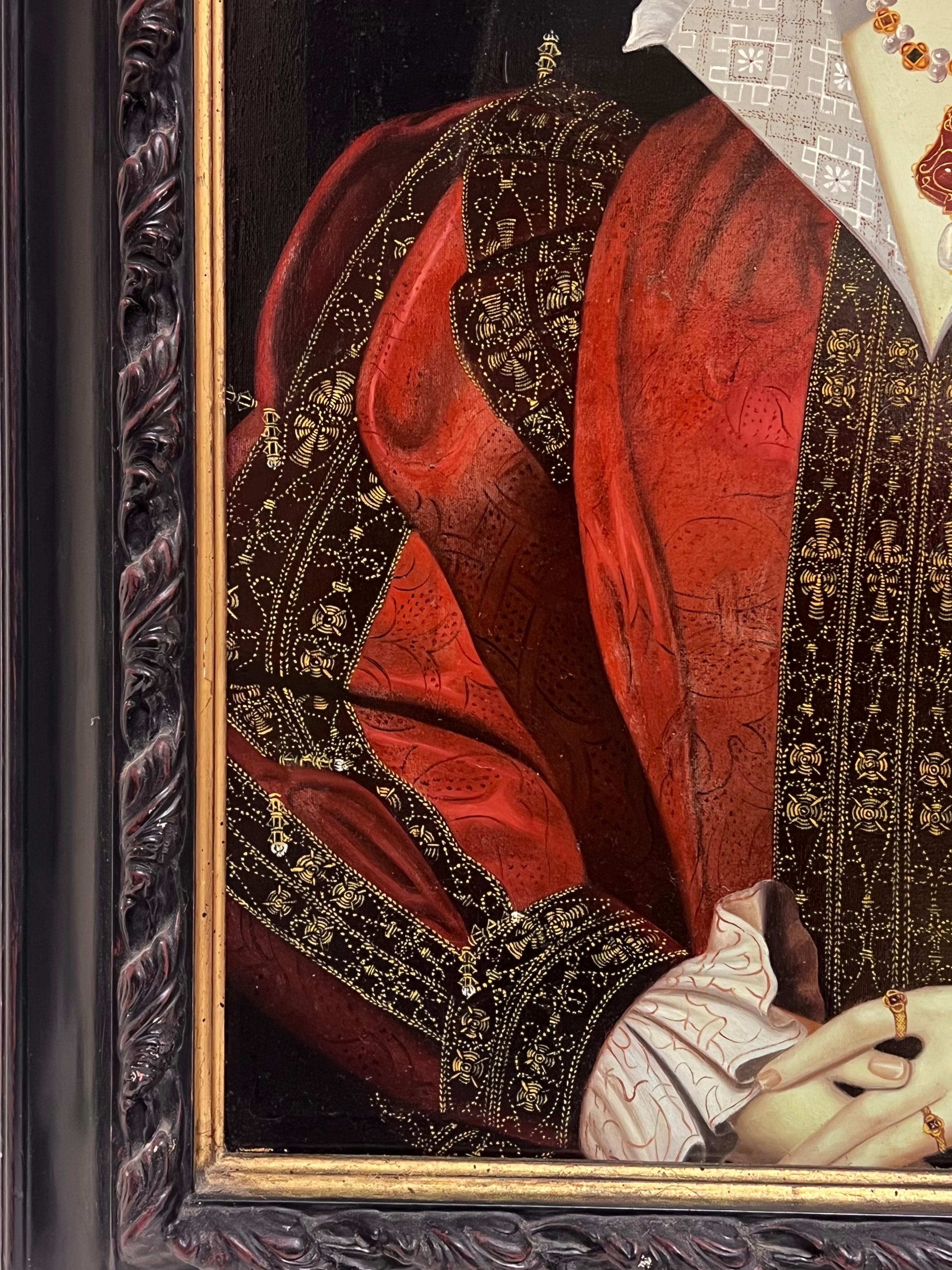 Feines britisches gerahmtes Ölgemälde von Catherine Parr Henry VIII.'s Wife, gerahmtes Porträt im Angebot 3