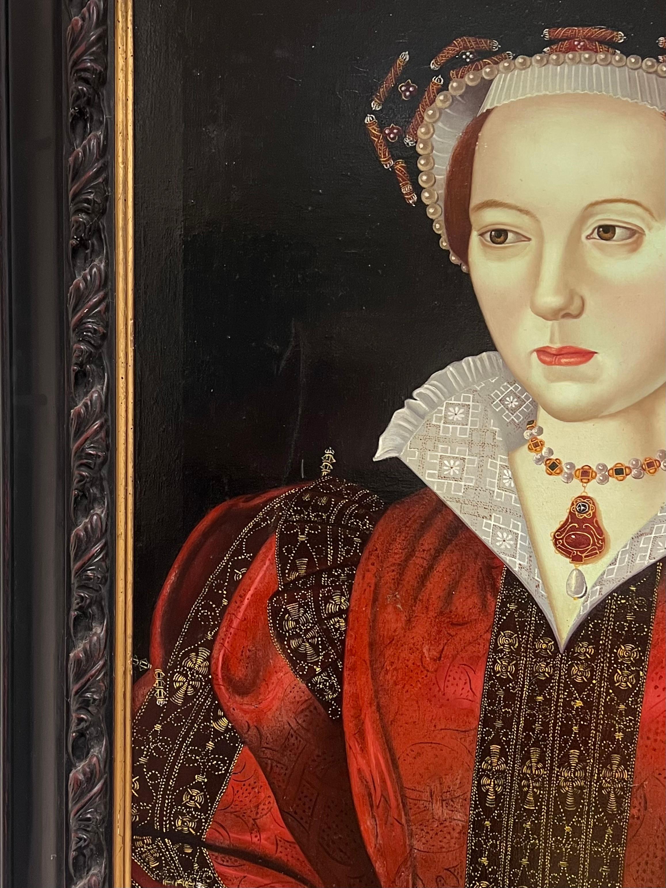 Feines britisches gerahmtes Ölgemälde von Catherine Parr Henry VIII.'s Wife, gerahmtes Porträt im Angebot 4