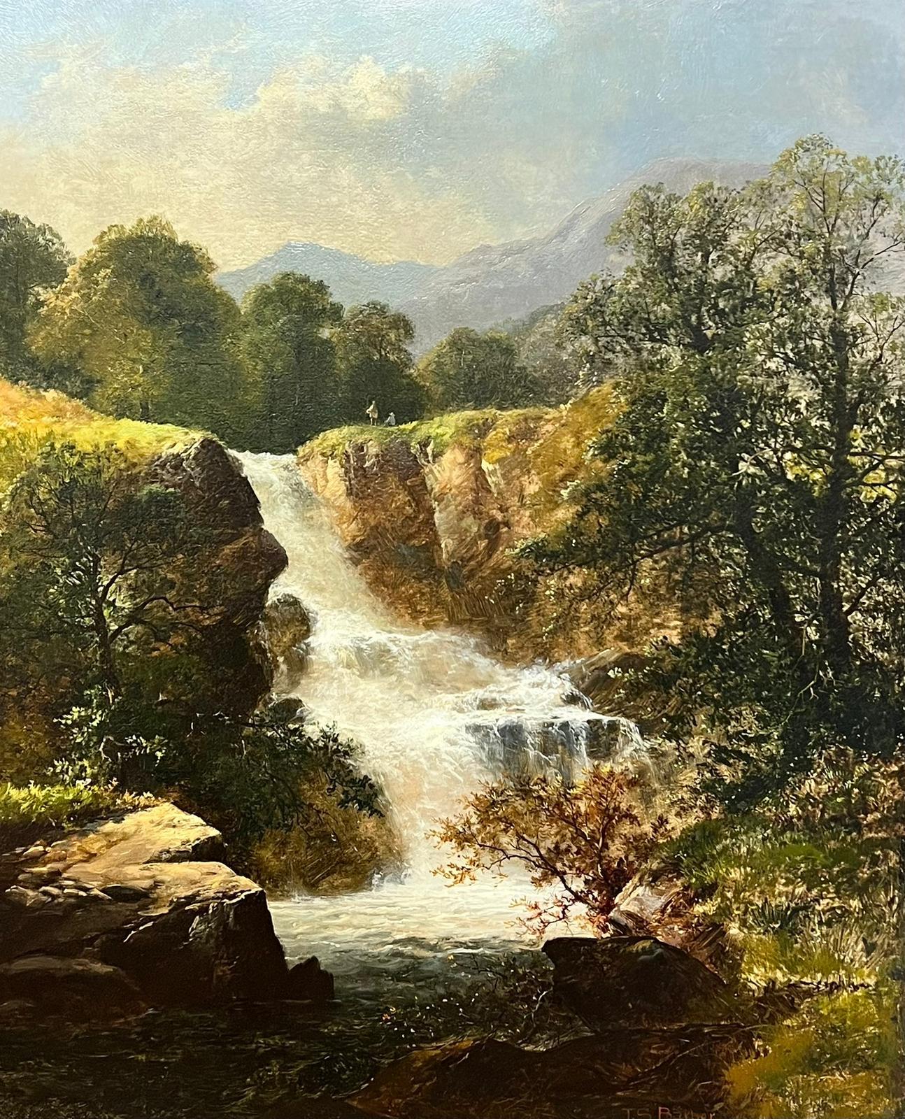 British School, 19th century
Figures by Waterfall, Capel Curig, North Wales
oil painting on canvas, framed
framed: 27 x 23 inches
canvas: 22 x 17 inches
provenance: private collection, UK
condition: very good and sound condition