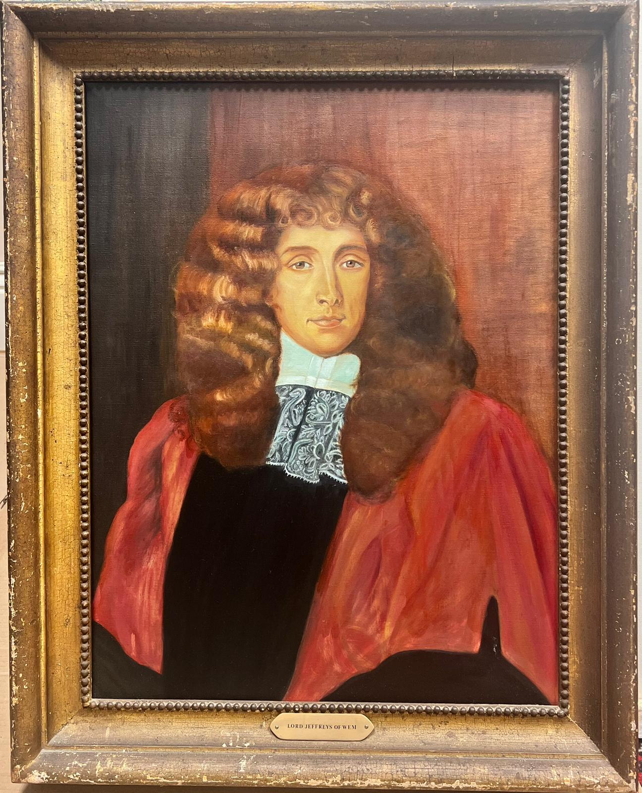 Fine portrait aristocratique britannique d'un noble Lord Jeffreys of Wem