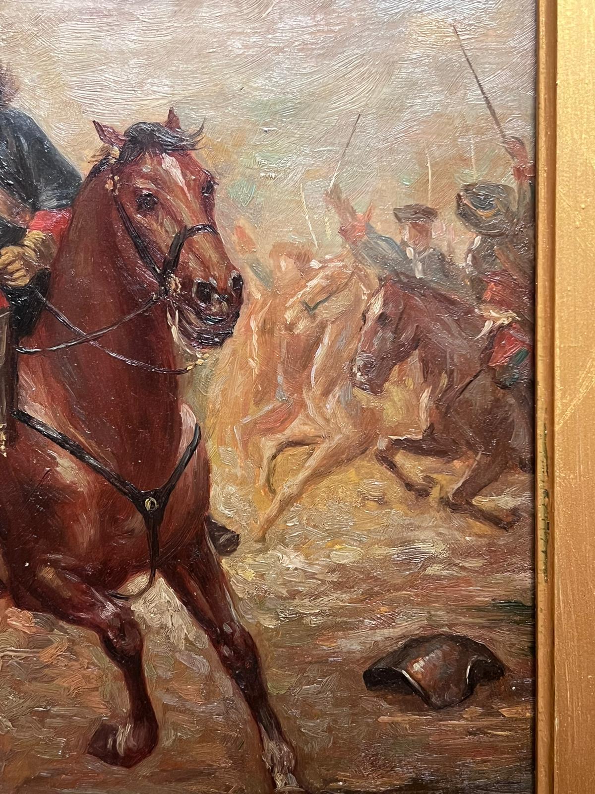 Old Cavalry Battle Skirmish Civil War Period Soldiers on Horseback Pistols 2