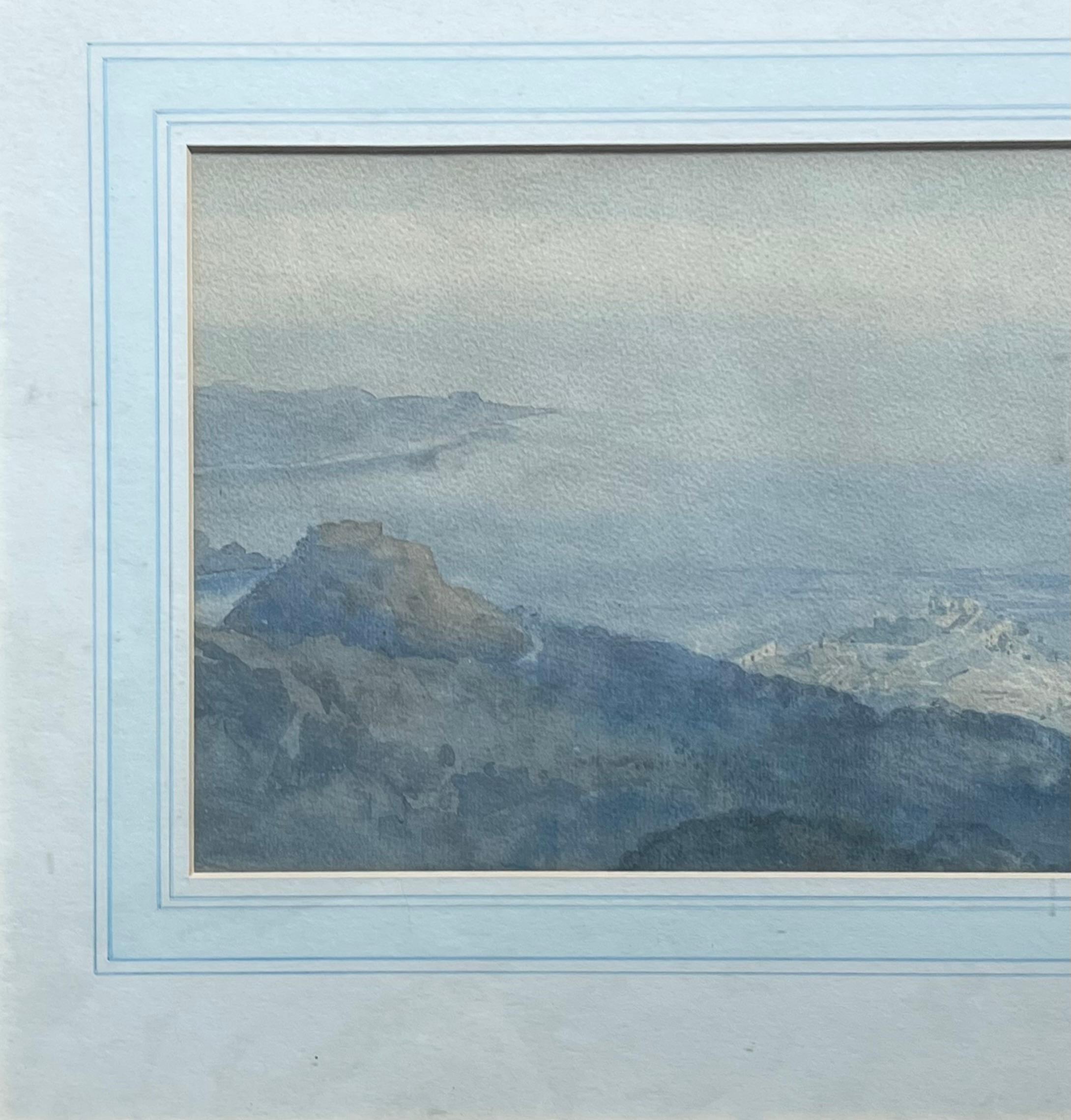 Monte Carlo Hafen von La Turbie Panoramic Skyline Landschaft Küstenansicht von Monte Carlo (Impressionismus), Painting, von English School