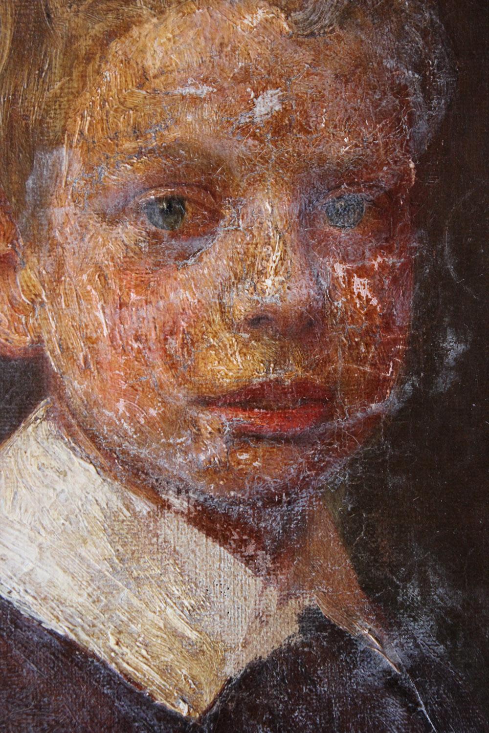 English School Oil on Canvas Portrait of Ronald C. Pilsbury by Harry C. Pilsbury 5