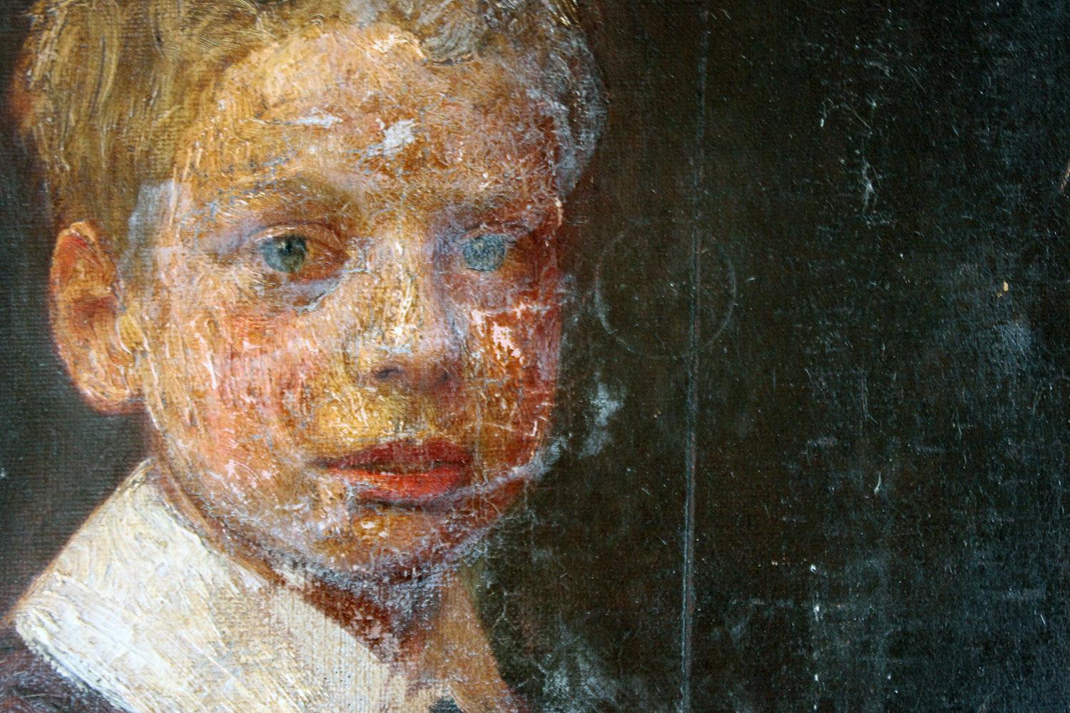 Early 20th Century English School Oil on Canvas Portrait of Ronald C. Pilsbury by Harry C. Pilsbury