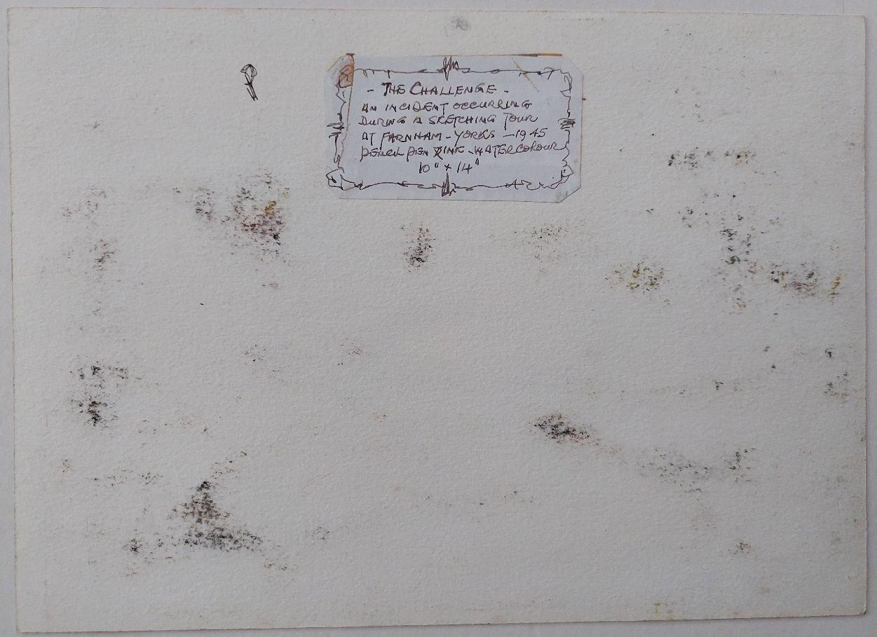 19th Century Traditional English Painting of an Artist Sketching in Yorkshire For Sale 6