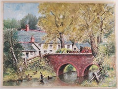 20th Century Traditional English Painting Derrington Mill Holsworthy Devon