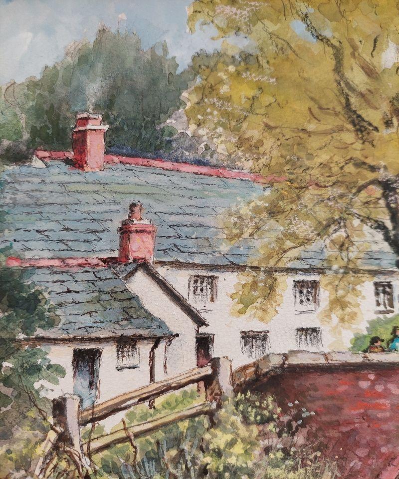 20th Century Traditional English Painting Derrington Mill Holsworthy Devon For Sale 3