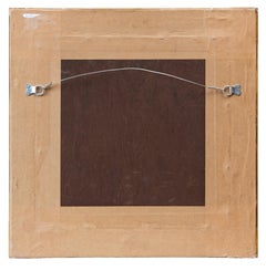 Siblings Hugging Tondo Painting, Mid-19th Century, Framed Oil on Board