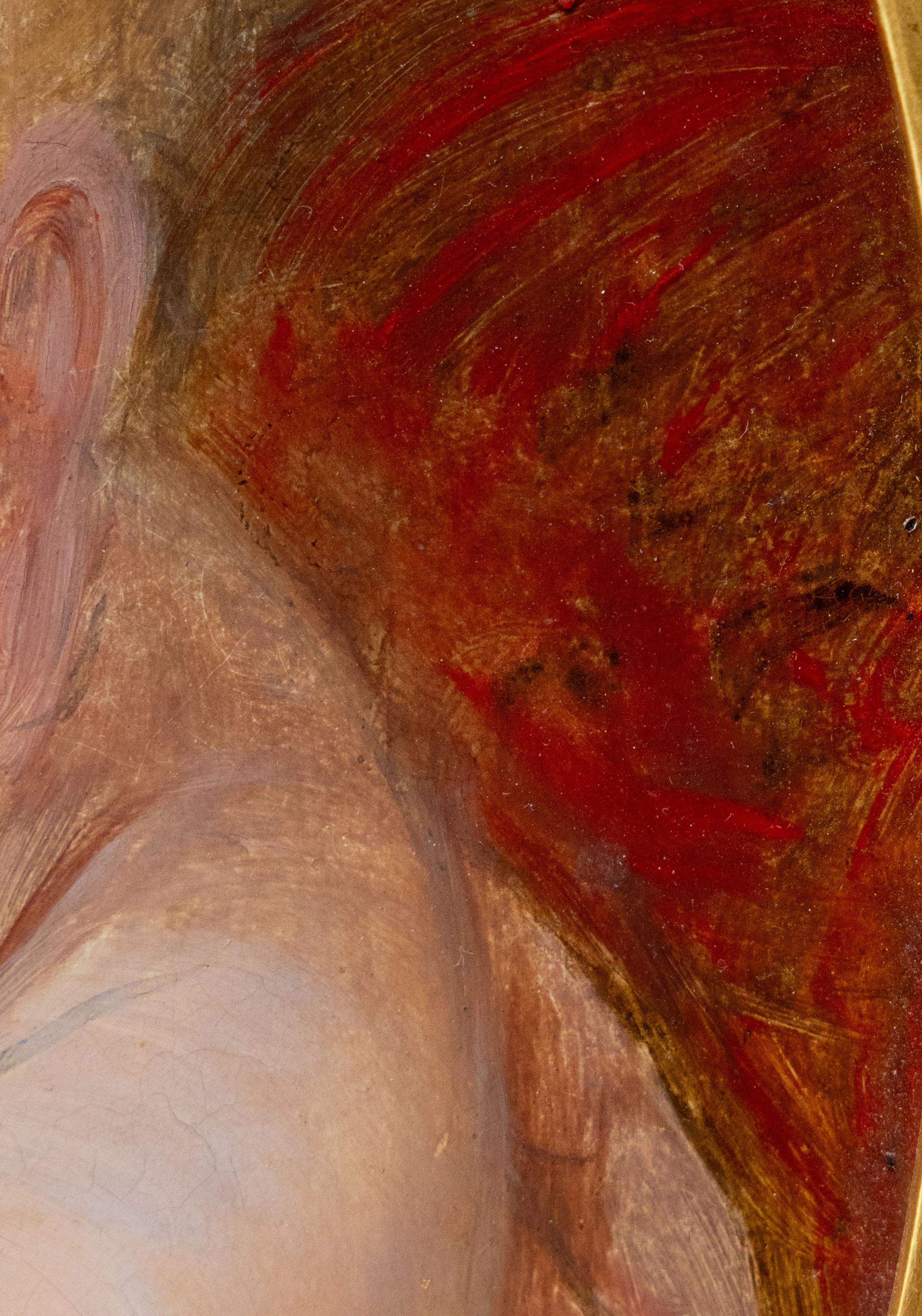 Geschwister, die sich umarmen (Braun), Figurative Painting, von English  School