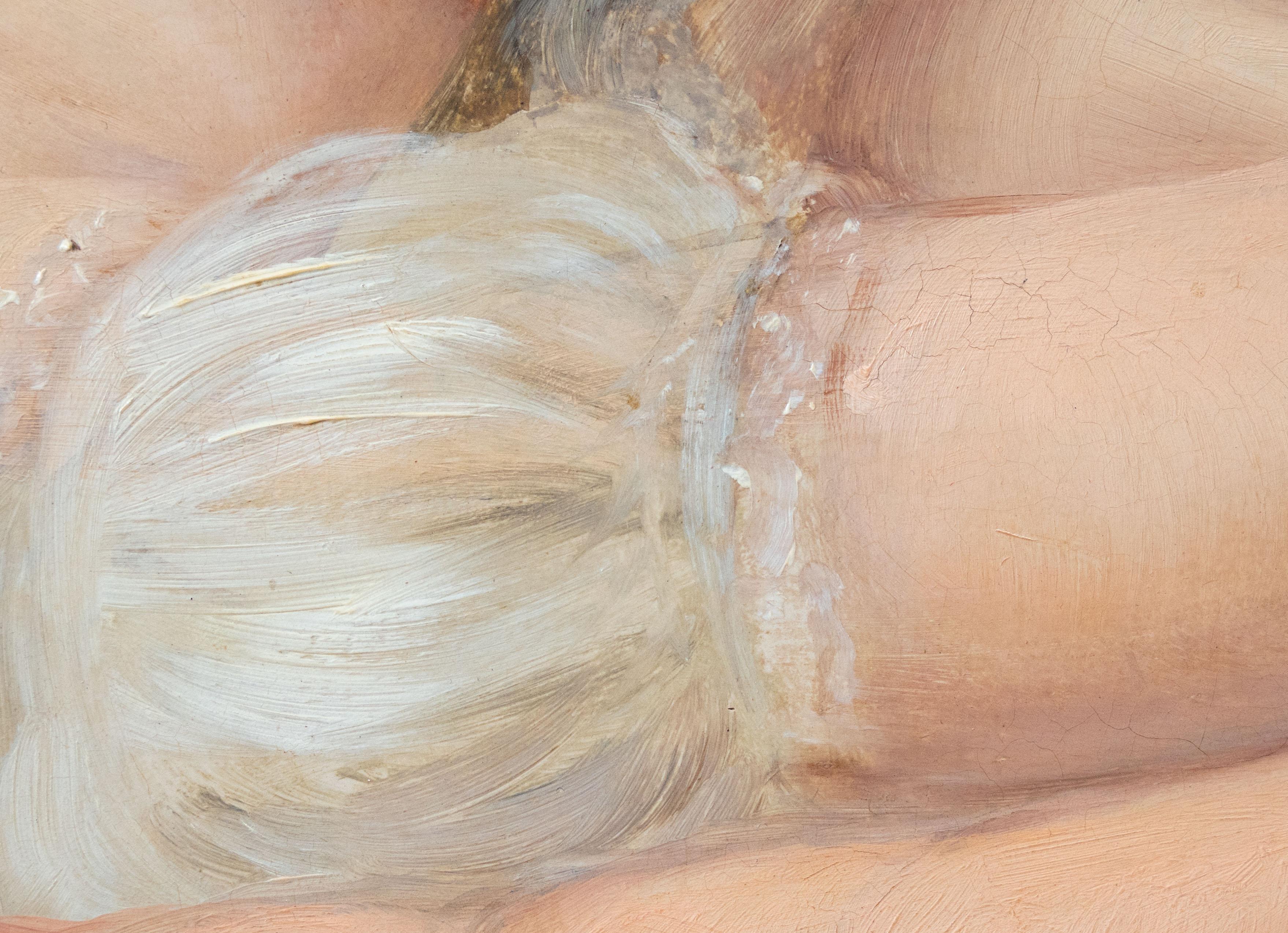 Das Gemälde hat eine runde Form, ein Tondo, ein Stil, der im 19. Jahrhundert wegen seiner Intimität und seines dekorativen Reizes beliebt war. Es zeigt zwei Geschwister: Die ältere Schwester wiegt ihren kleinen Bruder mit zärtlicher Fürsorge.

Das