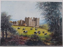 Pittura tradizionale inglese Castello di Bolton nello Yorkshire, Inghilterra
