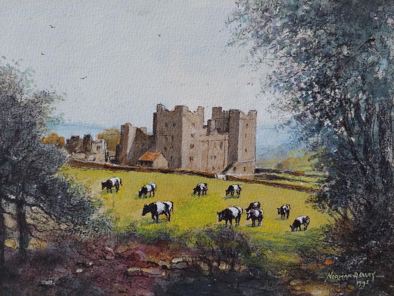 Traditional English Painting Bolton Castle in Yorkshire, England For Sale 2