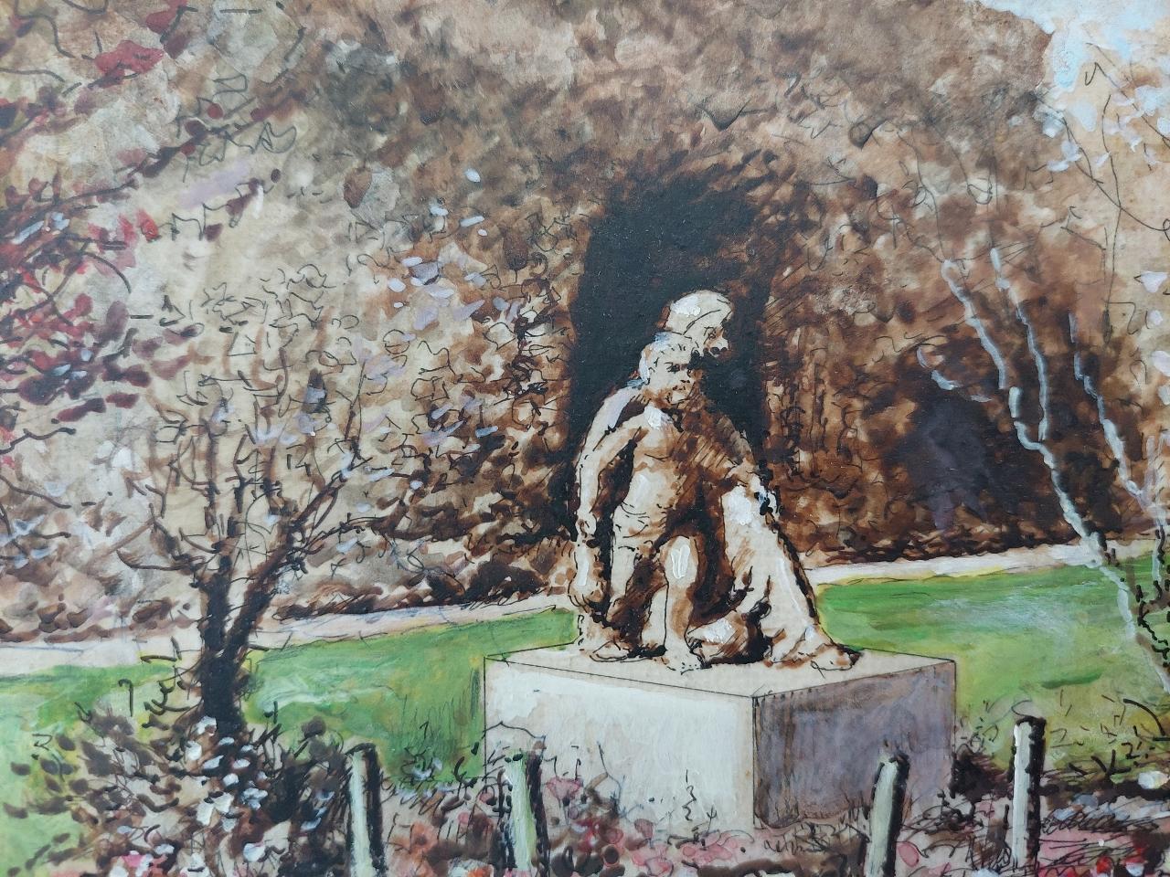 Traditional English Painting Statue of Mary and Christ, Rochester, Kent For Sale 3