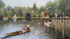 Traditional English Painting the Italian Lake, Hever Castle, Kent England