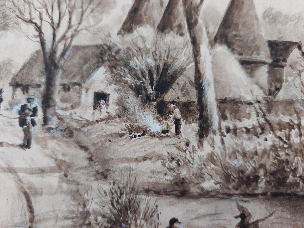 Traditional English Painting Working Horses Returning Home in Kent For Sale 5
