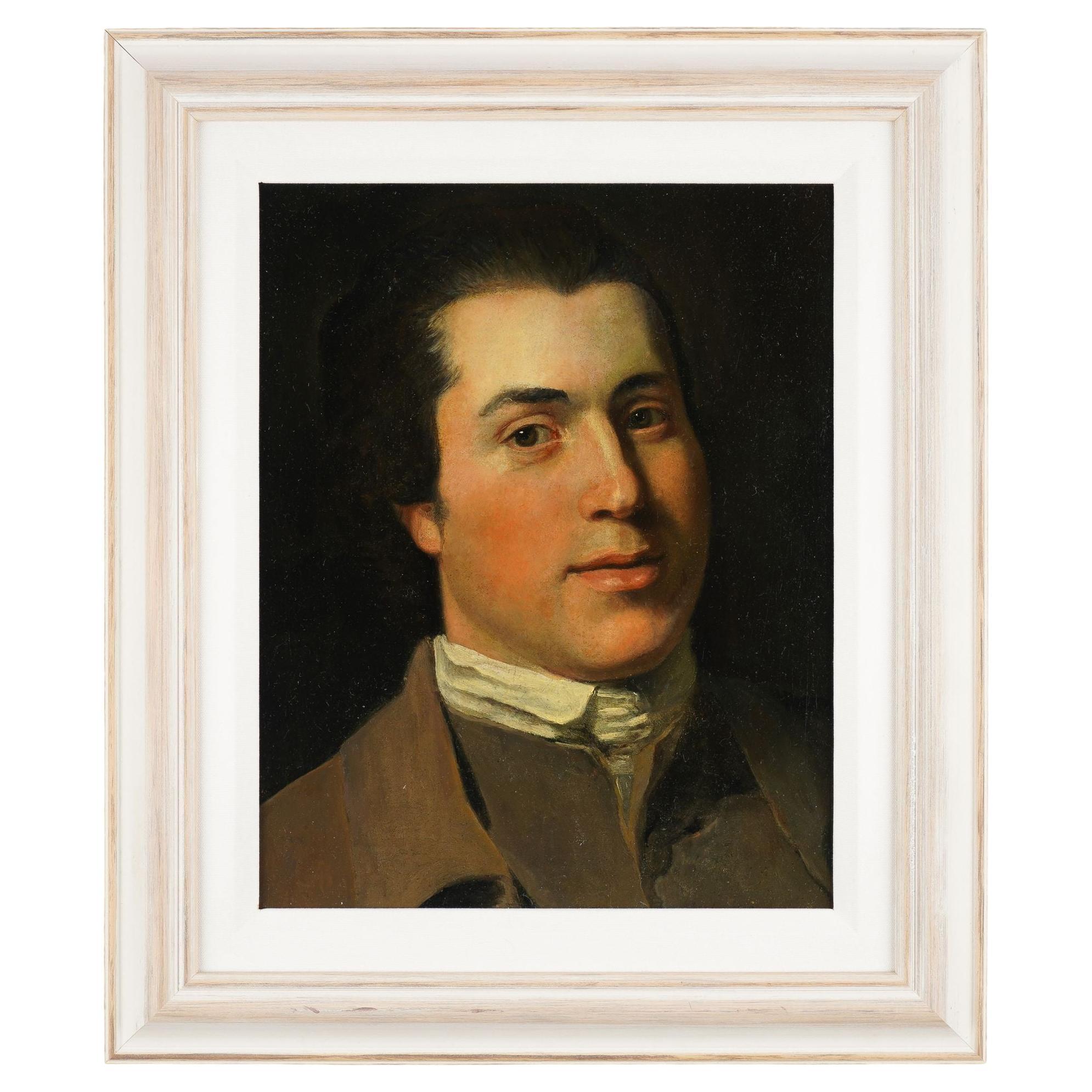 English School portrait of a gentleman, 1780-1800 For Sale
