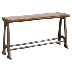 English School Vintage Locker Room Hallway Storage Bench