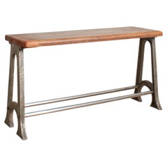 English School Vintage Locker Room Hallway Storage Bench