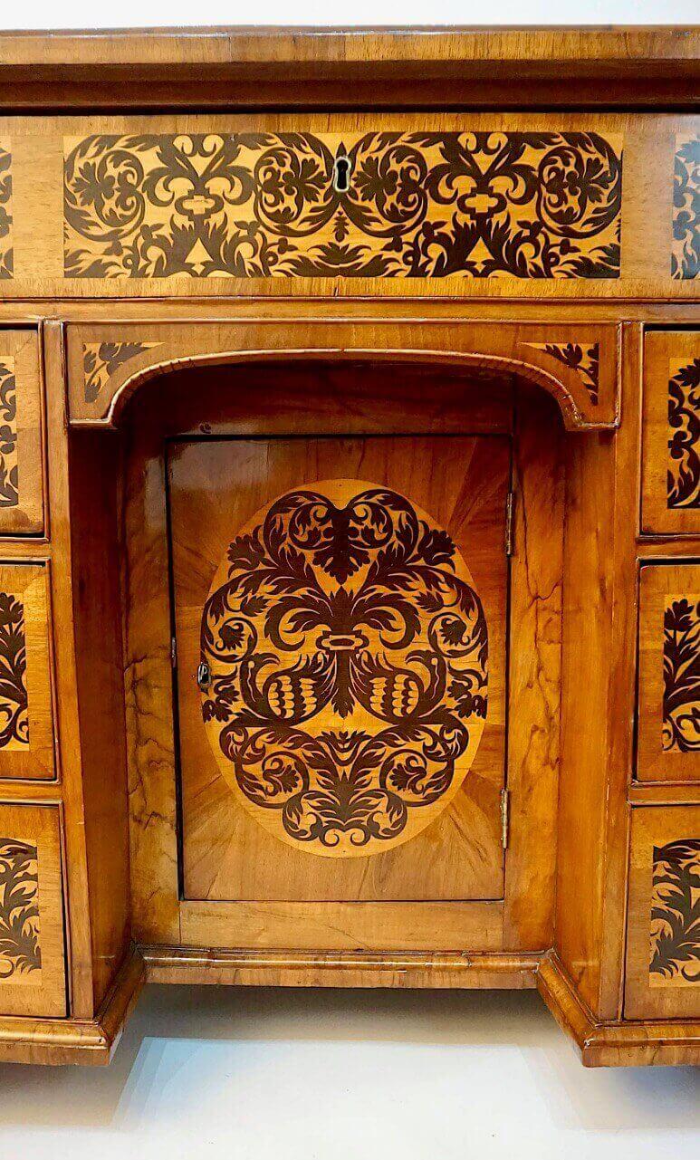 English Seaweed Marquetry Bureau Table or Desk with Royal Provenance, circa 1735 6