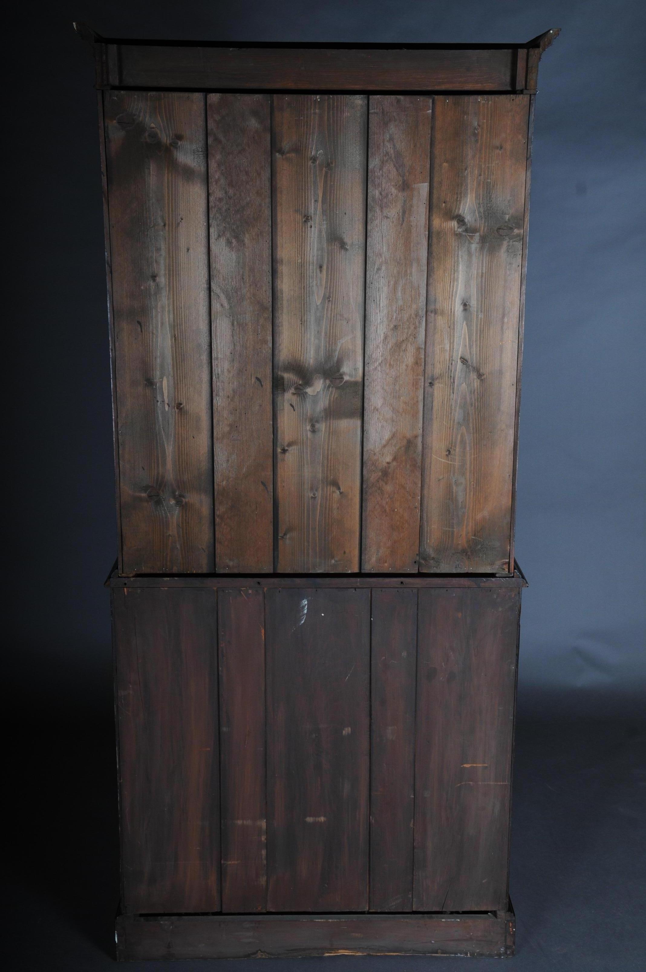 Secretaria inglesa, Gabinete con tapa de cristal de caoba, hacia 1850, Victoriana 5