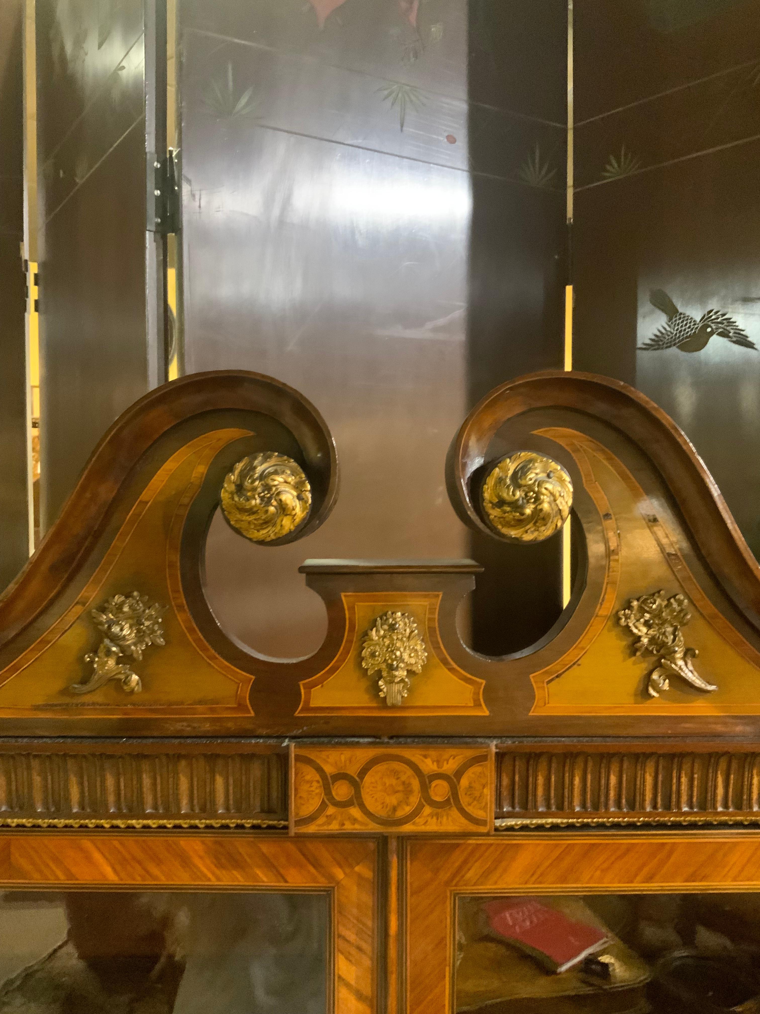 George III English secretary/desk 19 th c. With display For Sale