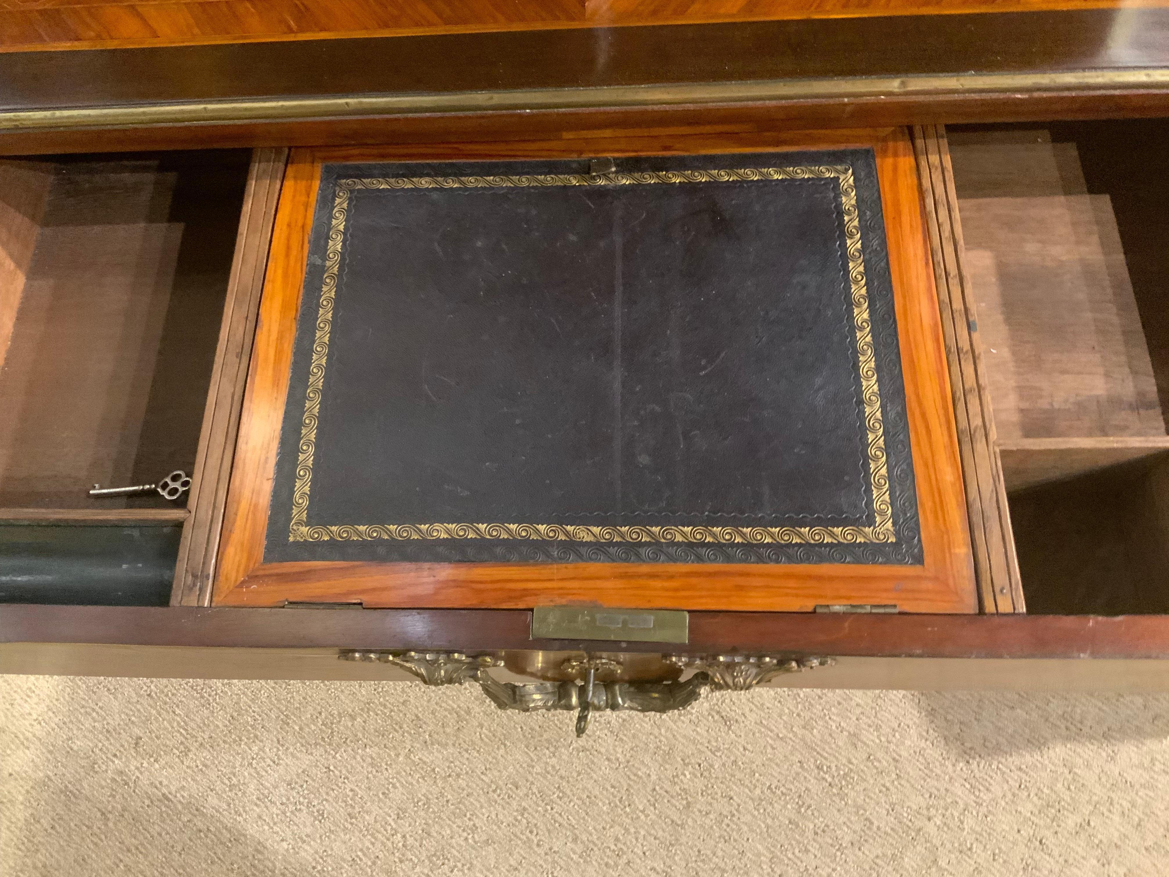 19th Century English secretary/desk 19 th c. With display For Sale