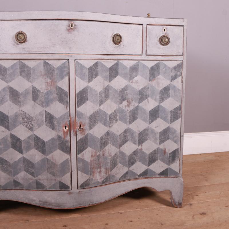 Victorian English Serpentine Front Sideboard For Sale
