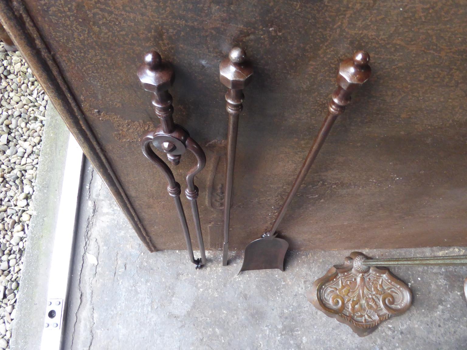 English Set of Fireplace Tools, Victorian Companion Set, 19th Century 6