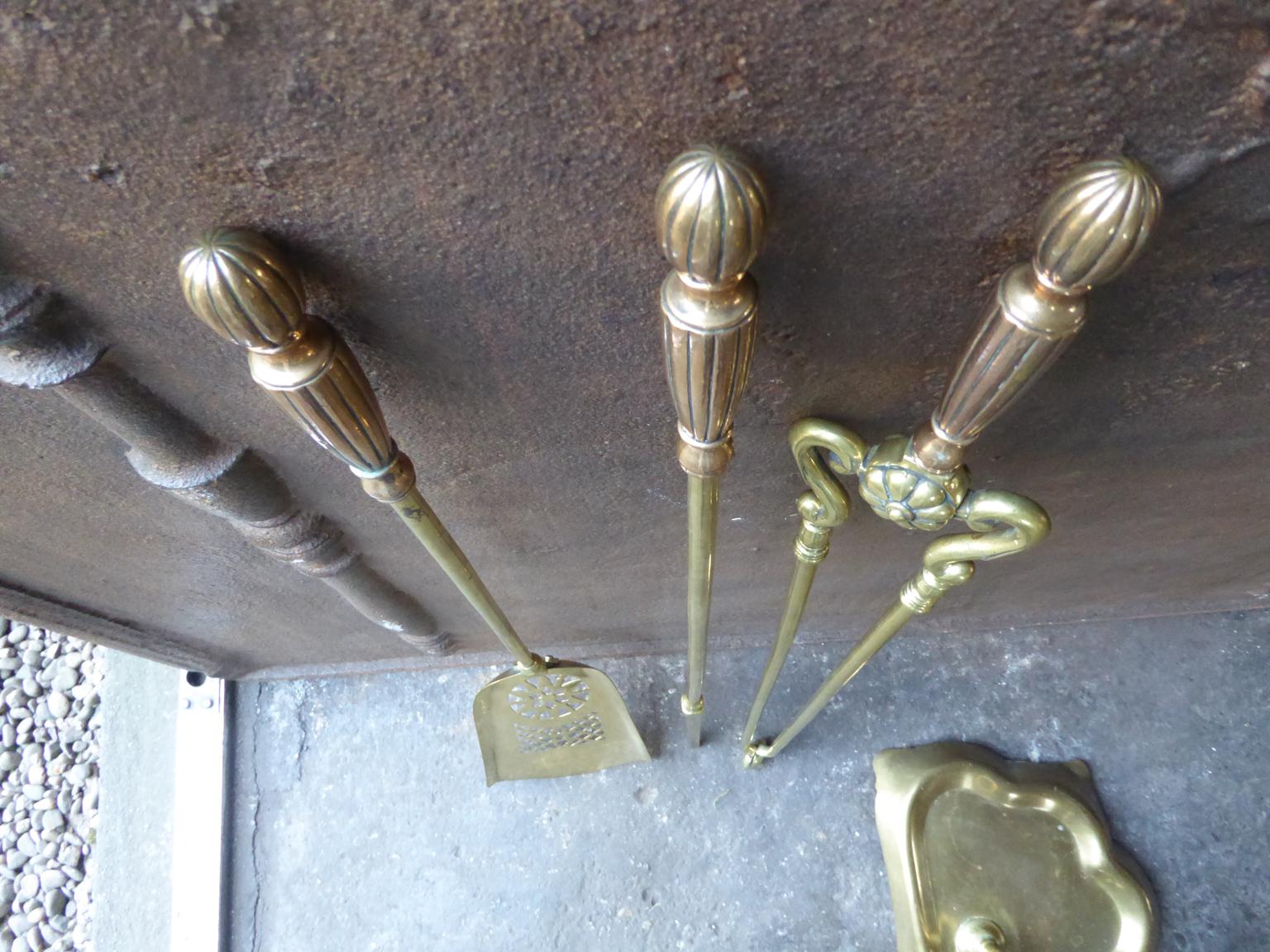 English Set of Fireplace Tools, Victorian Companion Set, 19th Century 8