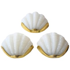 English Set of Three Matching 1930s Art Deco Wall Lights