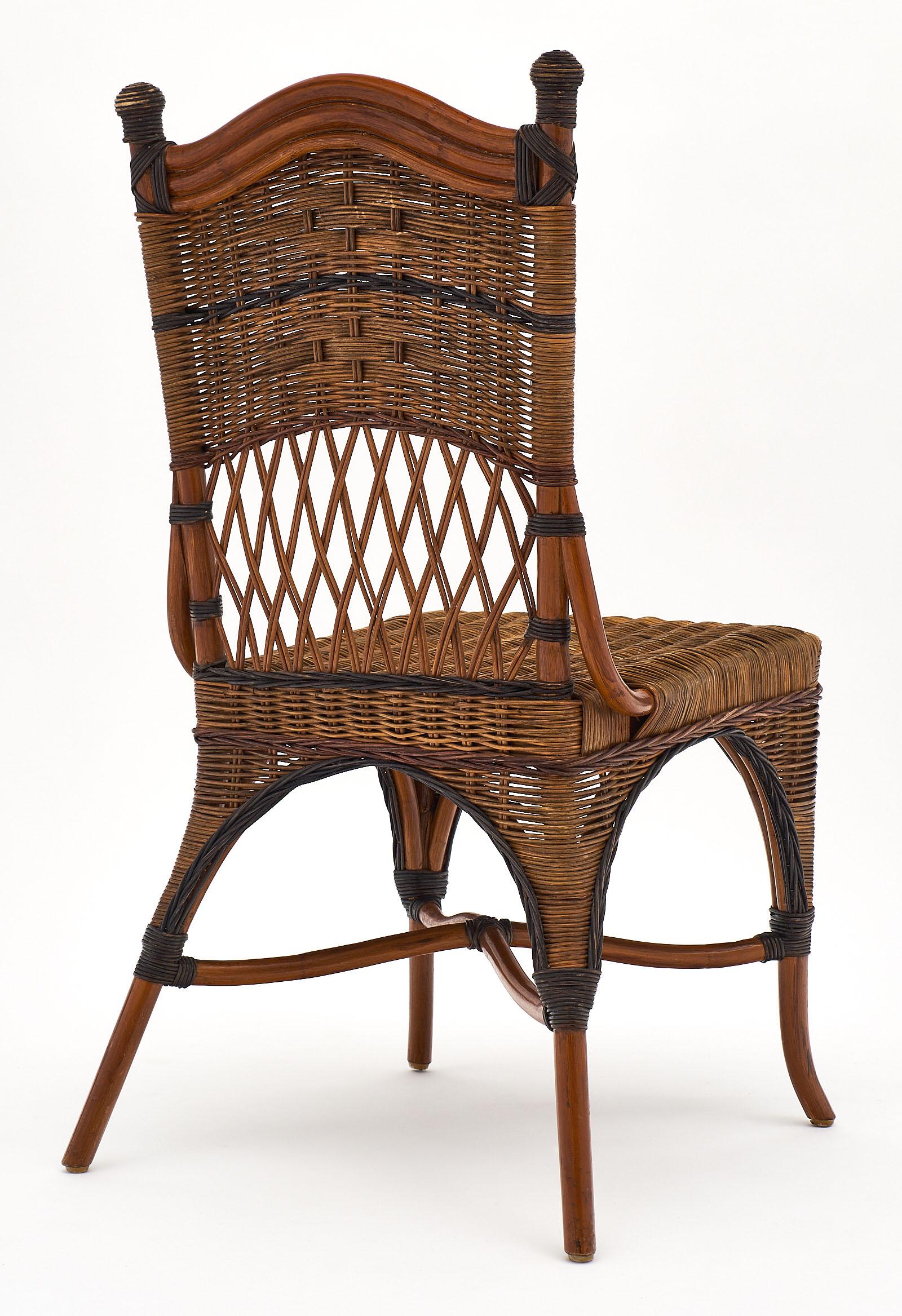 English Set of Wicker Chairs and Table 1