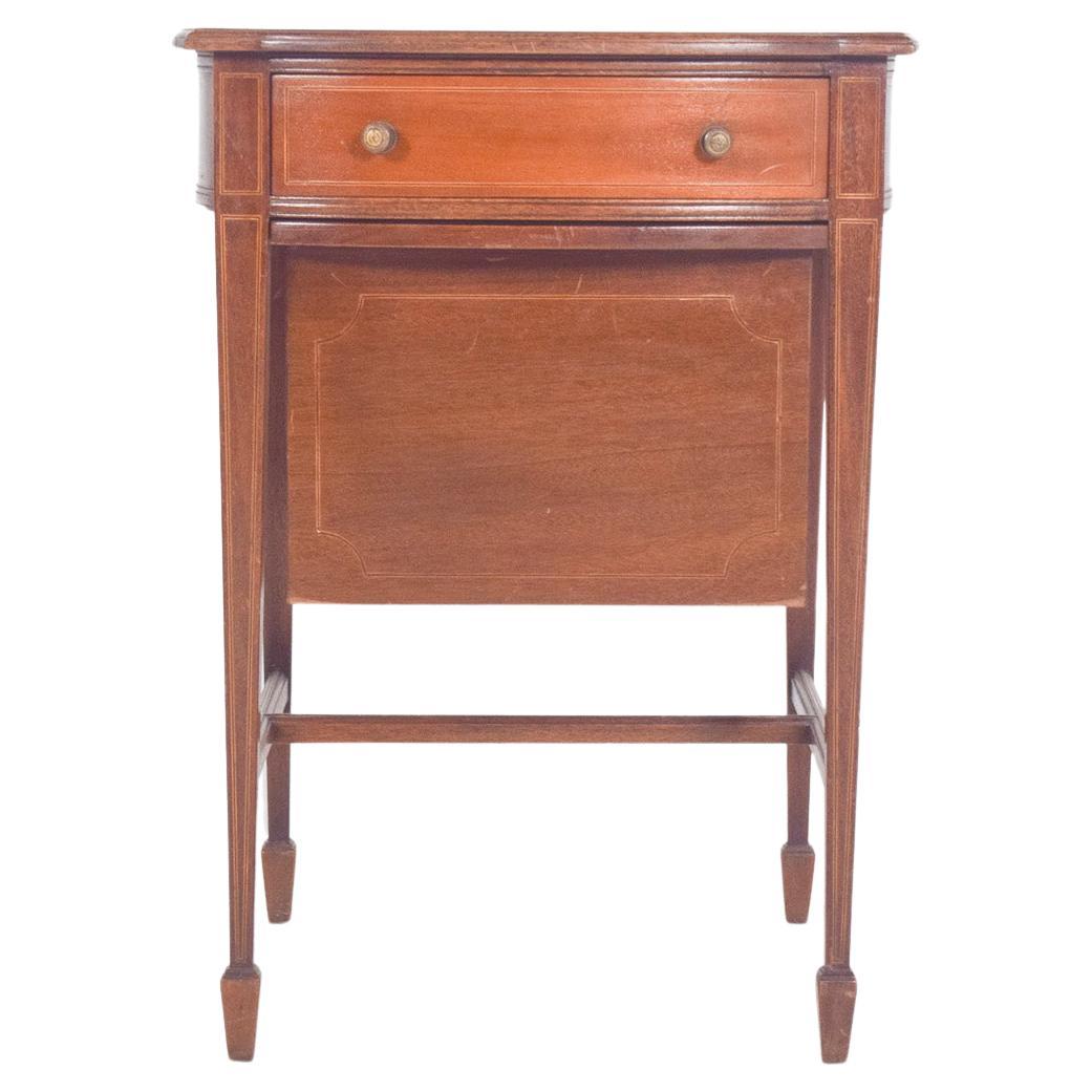 English Sewing Table with One Drawer and One Basket