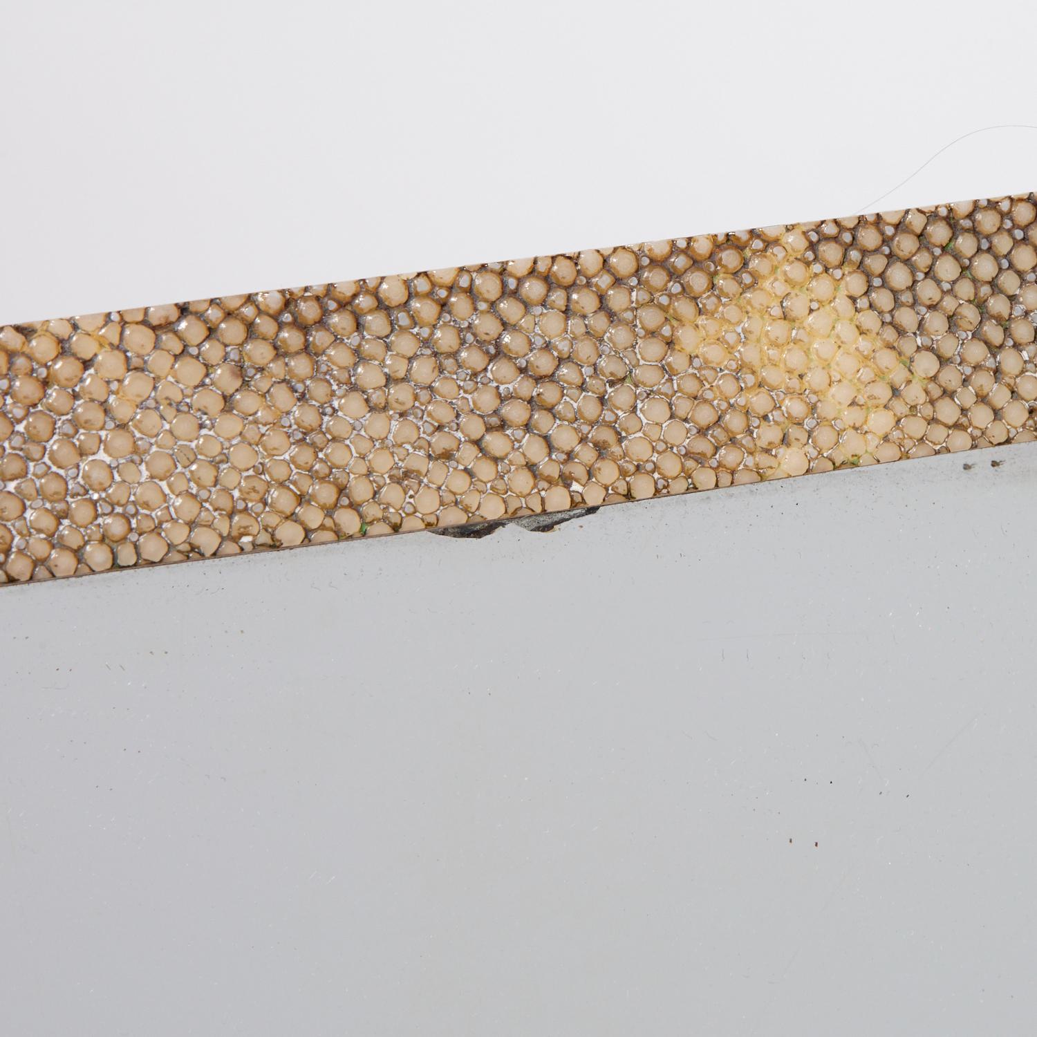 English  Shagreen Frame Table Mirror by Asprey & Co For Sale 1