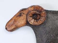 English Sheep Sign Used for Woolen Store in Leek, Staffordshire UK Reproduction