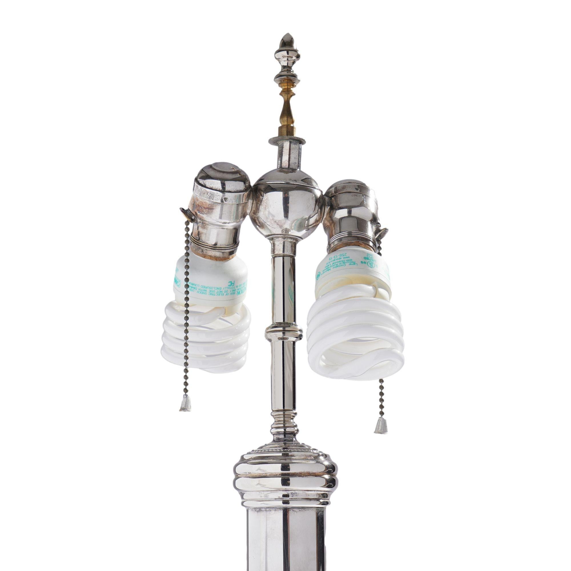 British English Sheffield banquet table lamp, c. 1850-60 For Sale