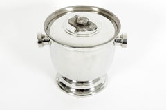 English Sheffield Barware Silver Plated Covered Ice Bucket