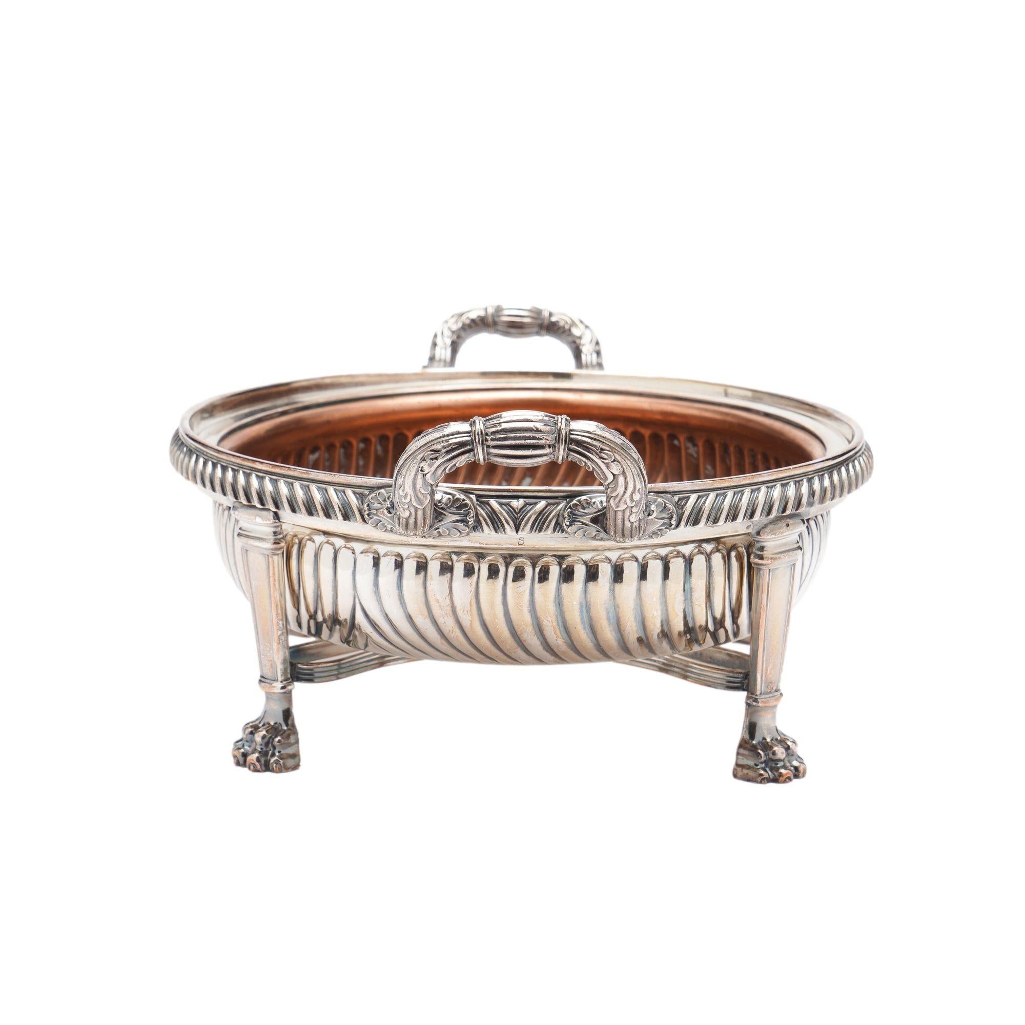 English Sheffield footed serving bowl, c. 1825 For Sale 4