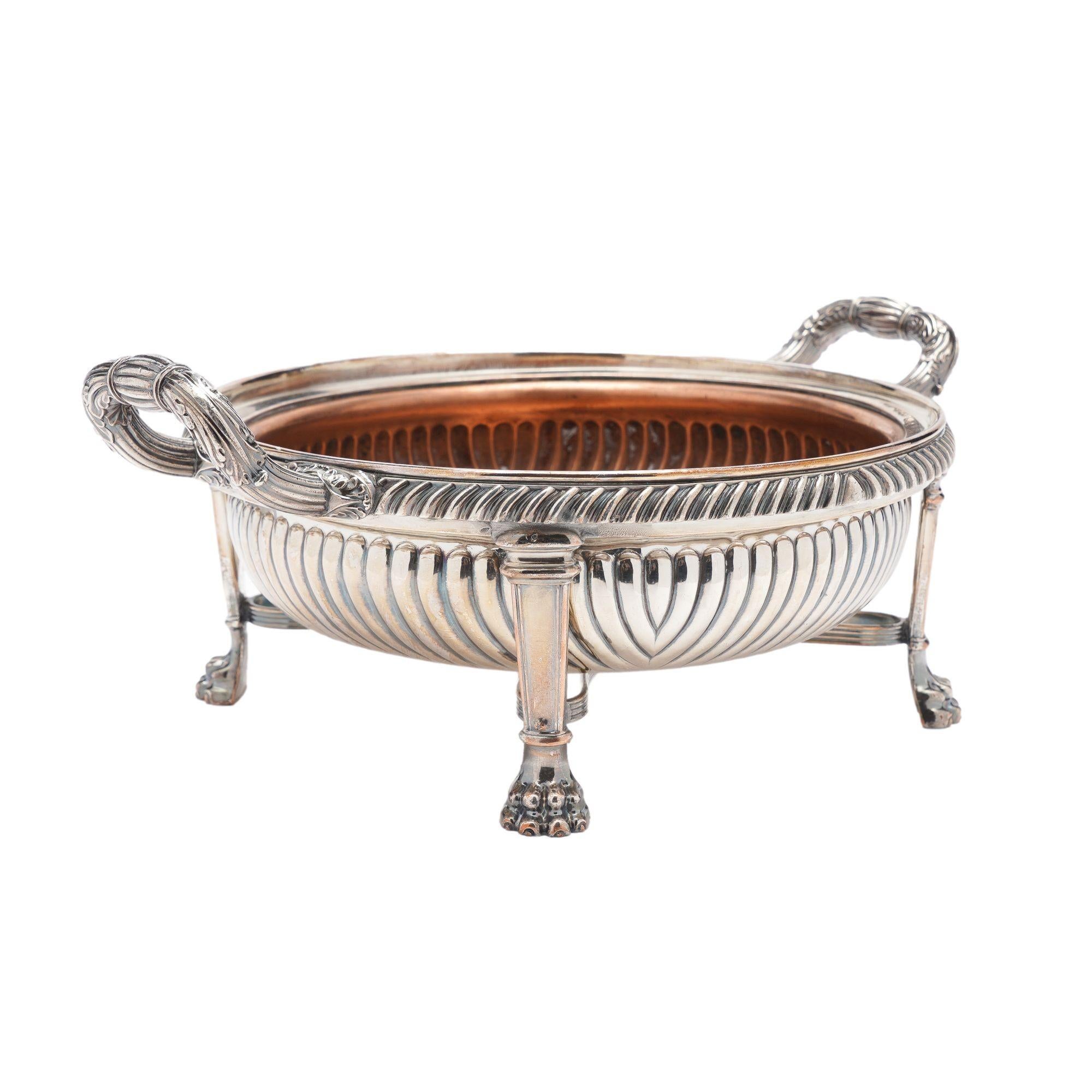 English Sheffield footed serving bowl, c. 1825 For Sale 5