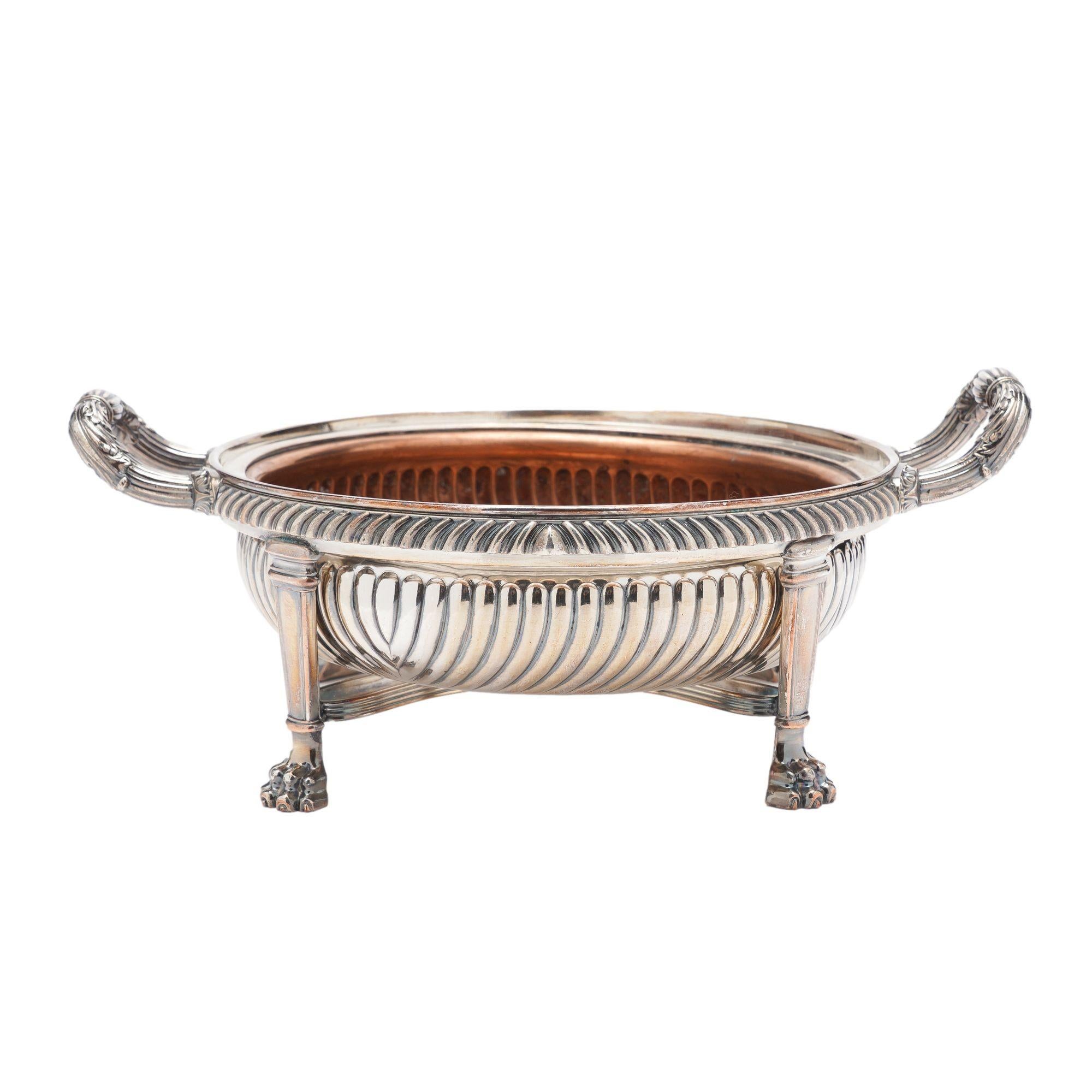 English Sheffield footed serving bowl, c. 1825 For Sale 1