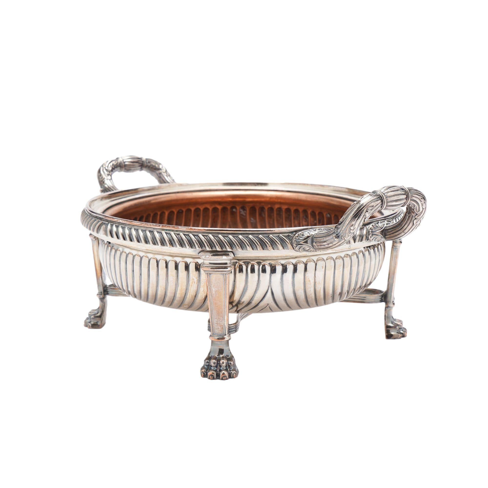 English Sheffield footed serving bowl, c. 1825 For Sale 2