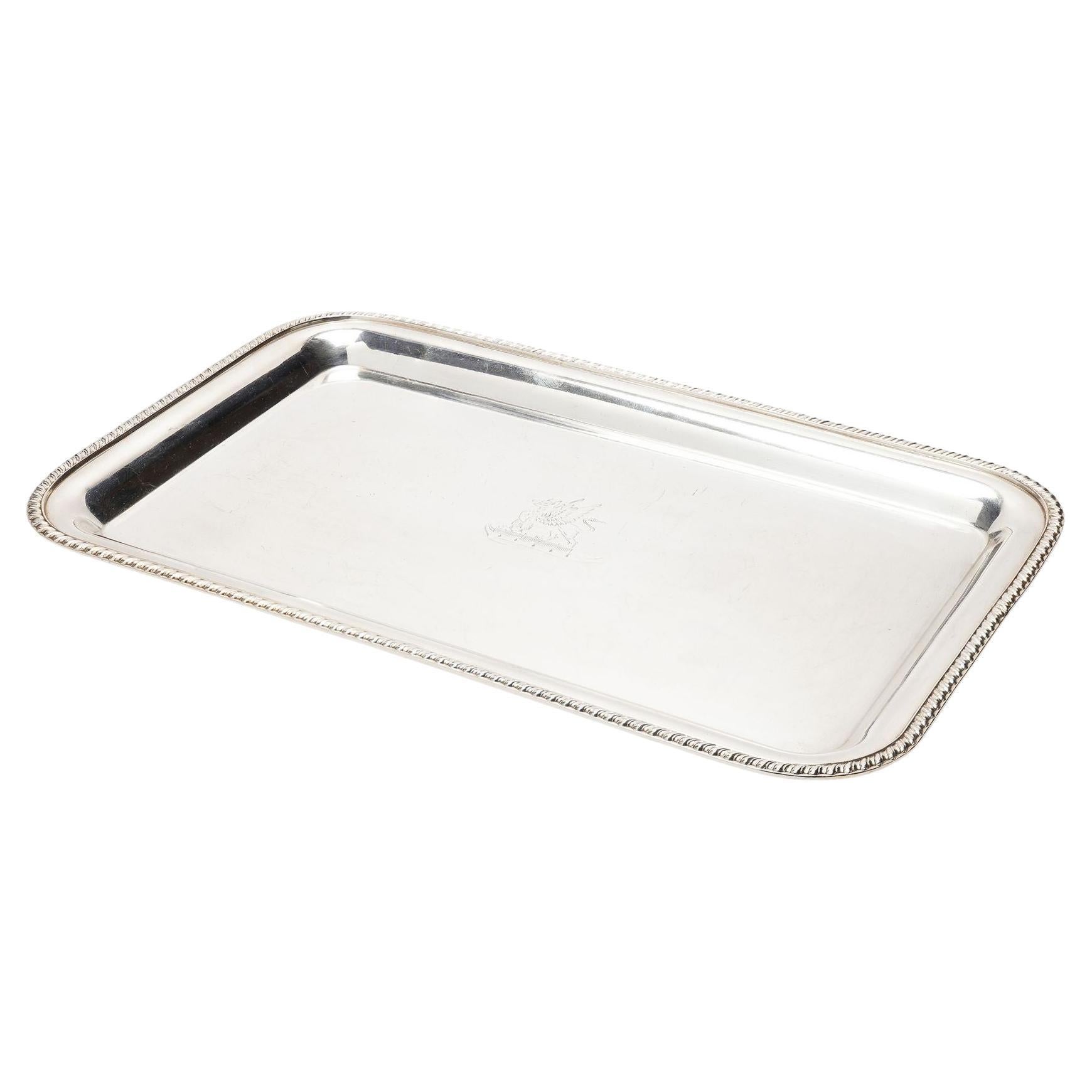 English Sheffield rectangular tray, c. 1880-93