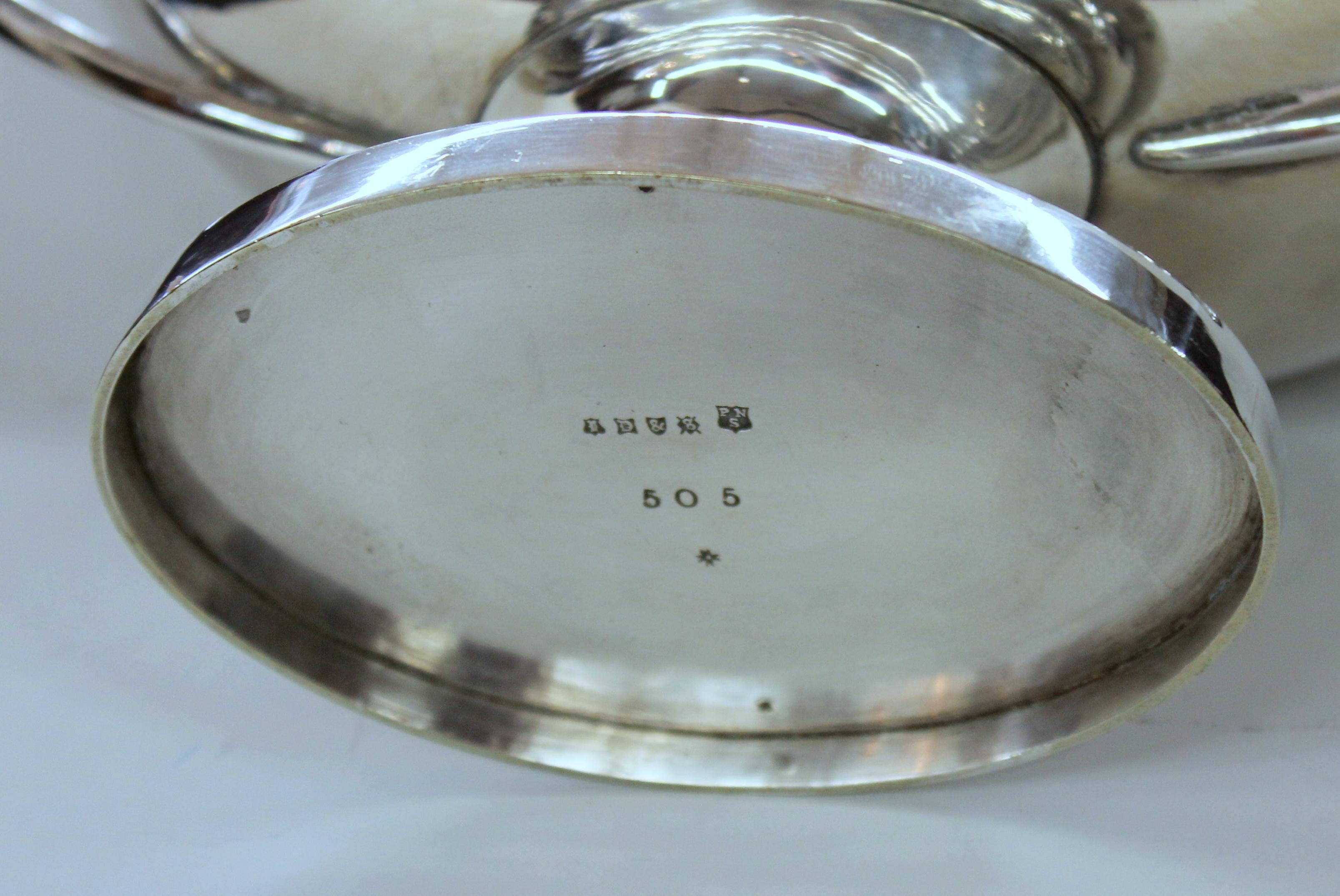 English Sheffield Silver Plate Hand Engraved 