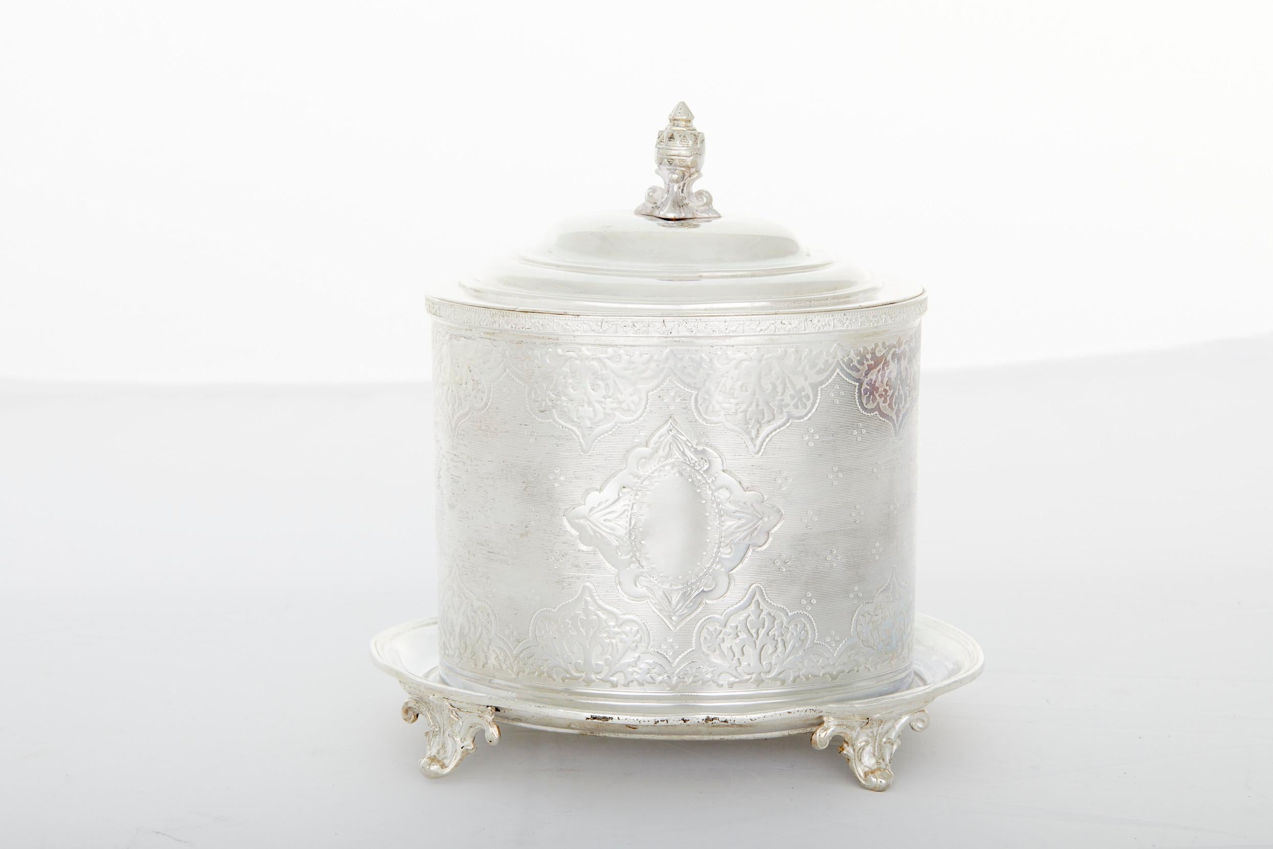 English Sheffield Silver Plate Tea Caddy For Sale 6