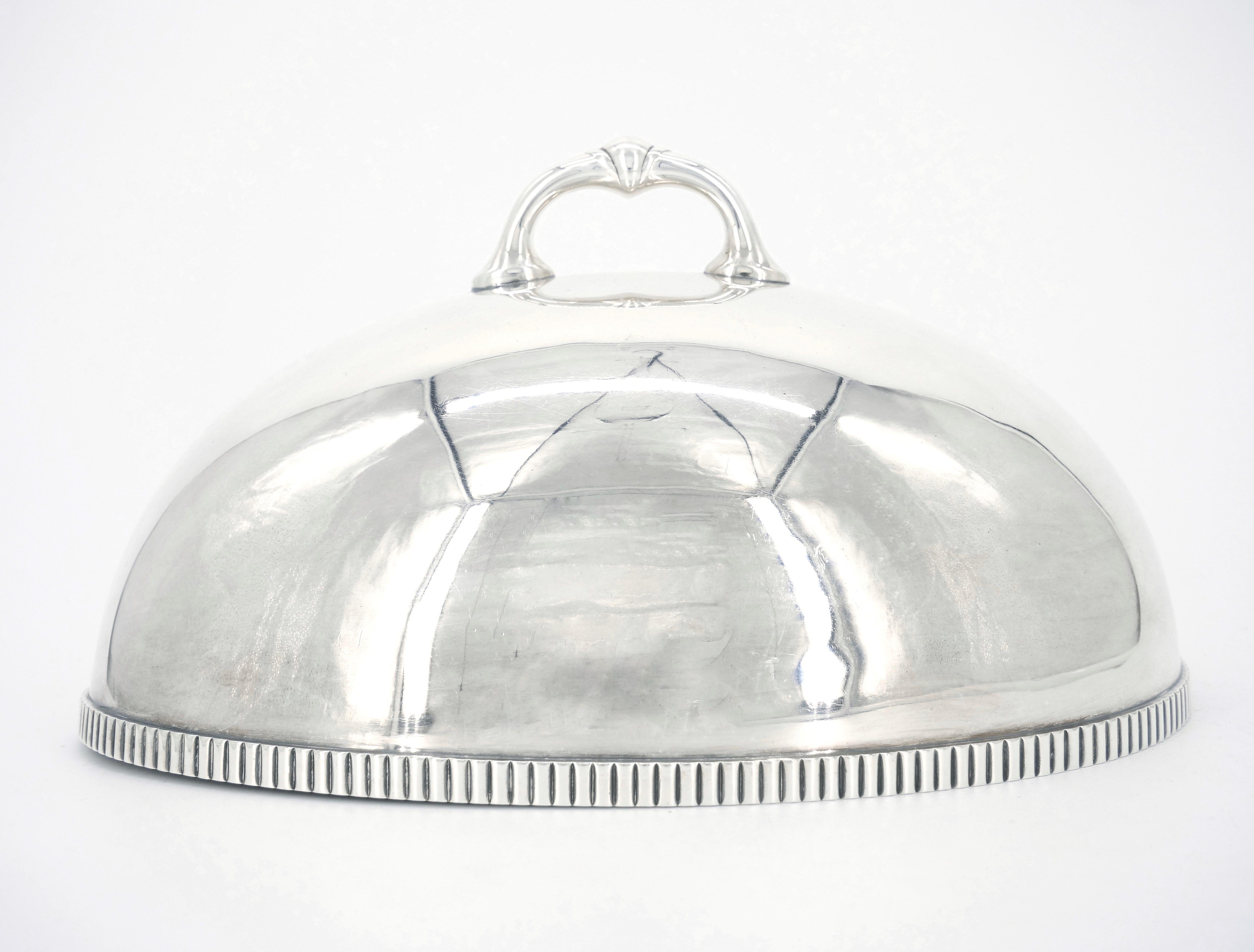 English Sheffield Silver Plate Victorian Style Meat Dome  For Sale 5