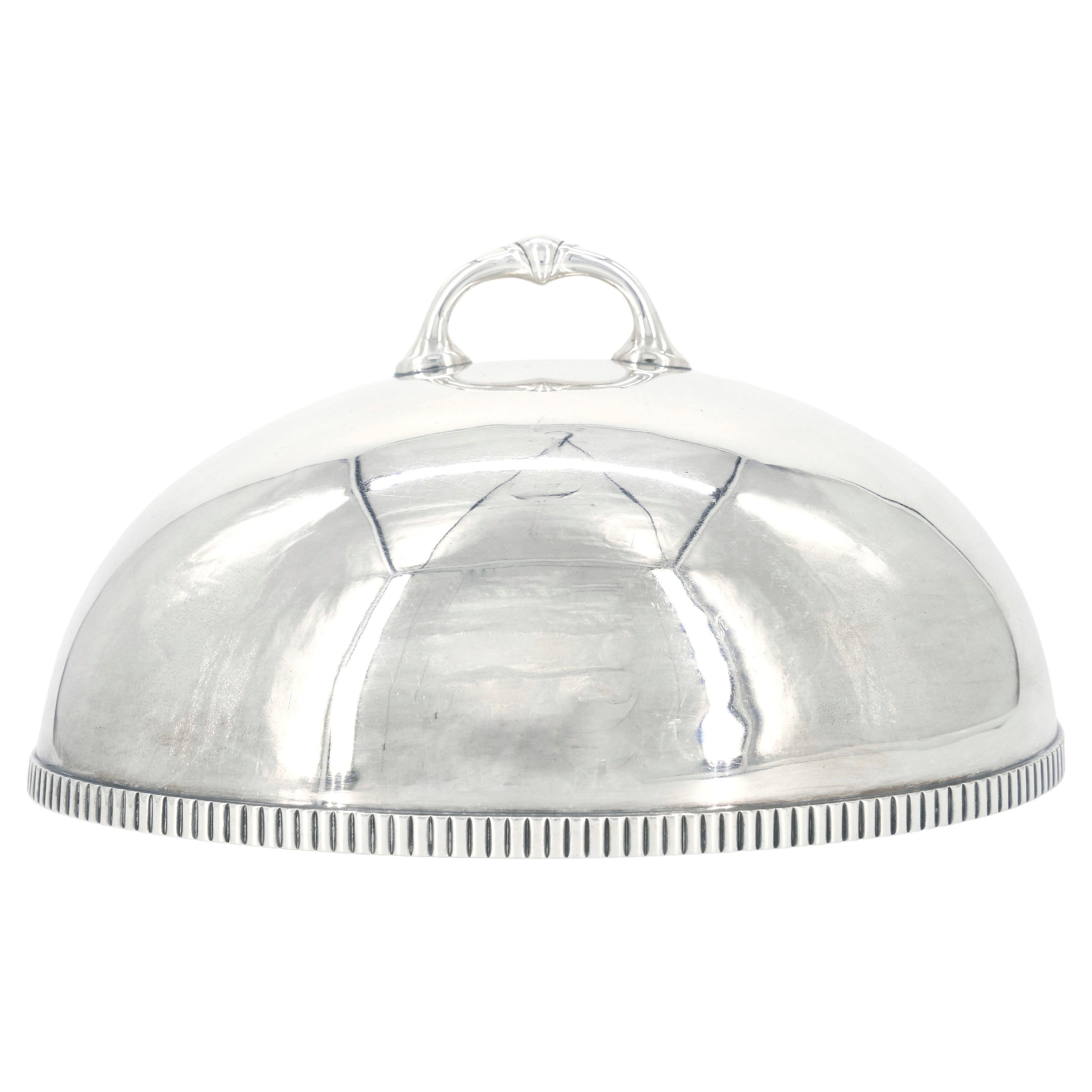 English Sheffield Silver Plate Victorian Style Meat Dome  For Sale