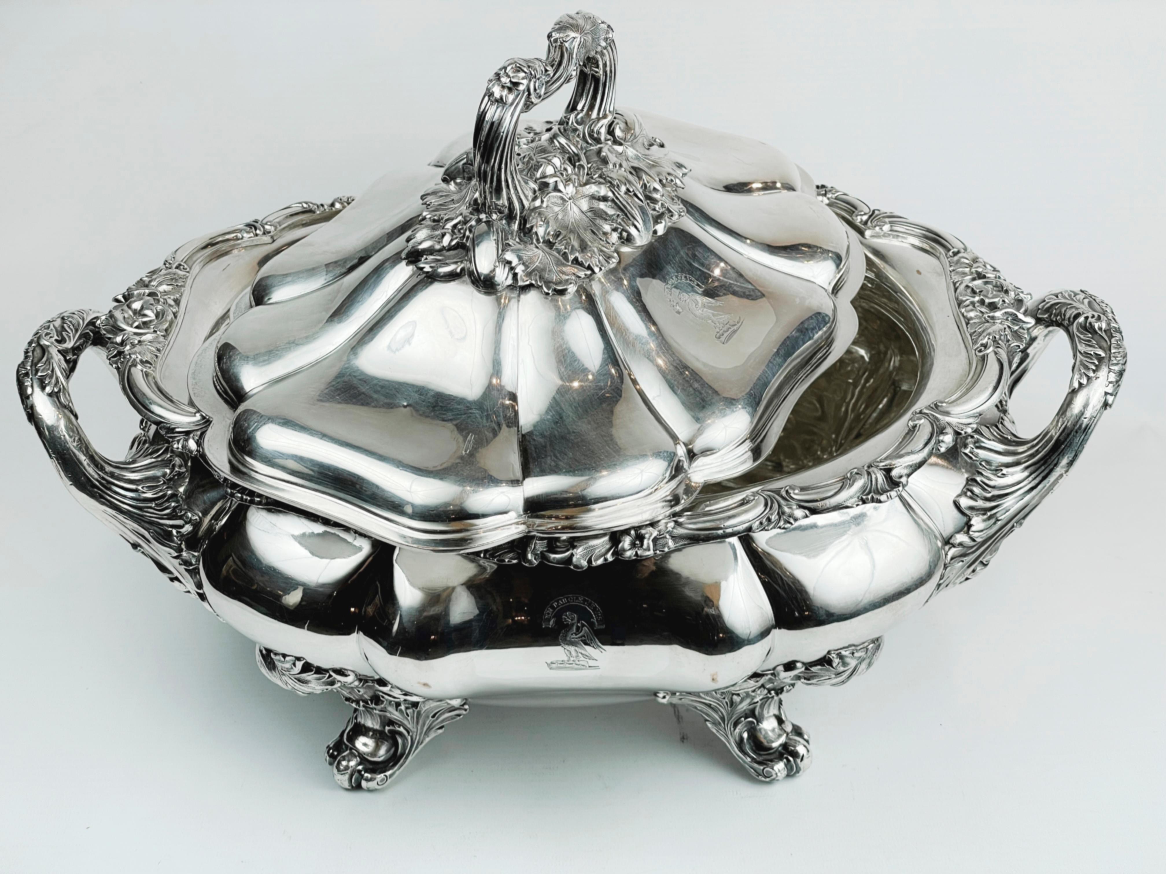 English Sheffield Silver Plated Covered Tureen For Sale 7