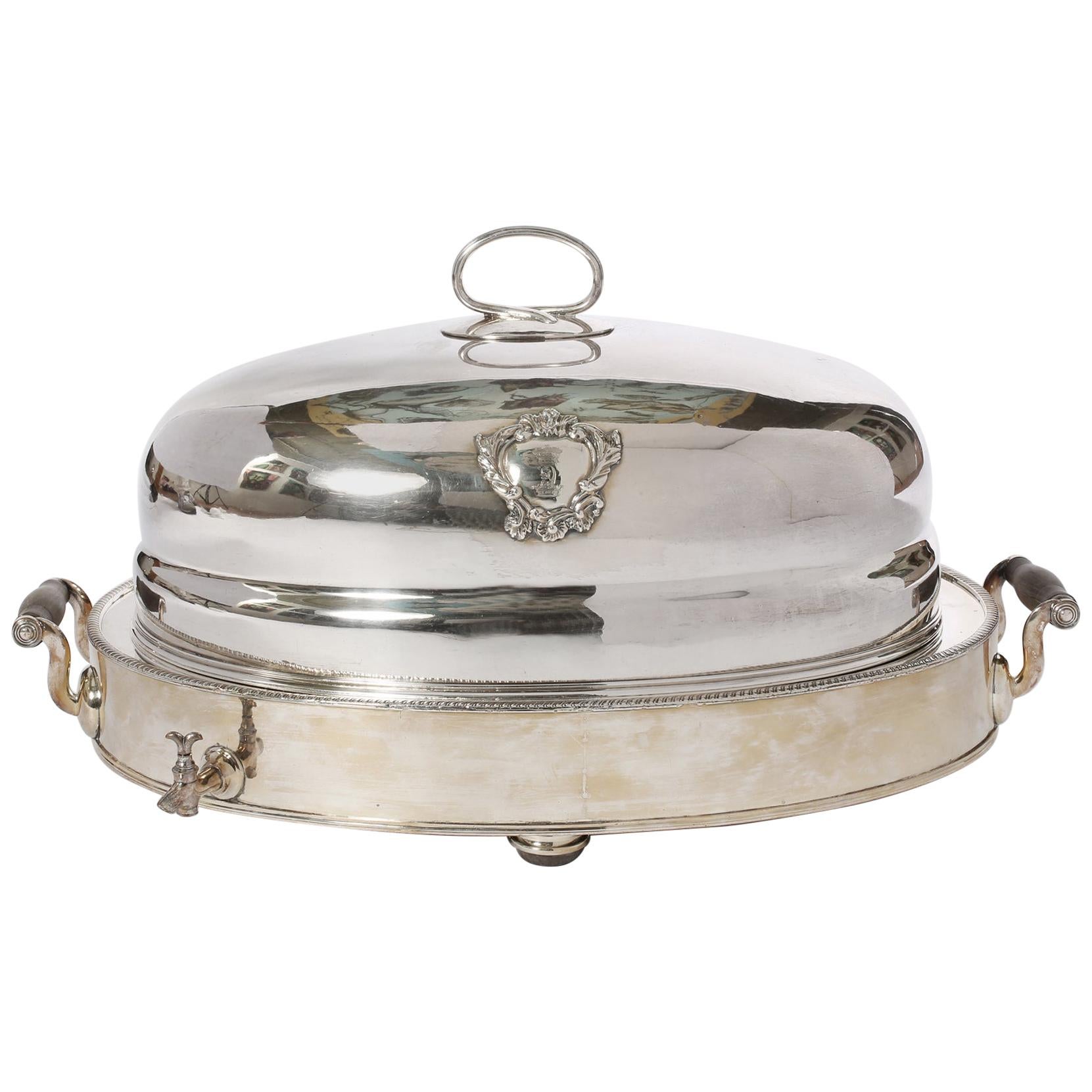 English Sheffield Silver Plated Meat Dome Service Set