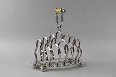 English Sheffield Silver Plate Hallmarked Toast Holder Rack
