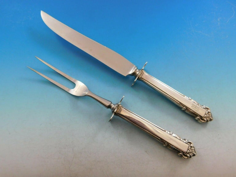 English Shell by Lunt Sterling Silver Flatware Set Service 84 Pcs M ...